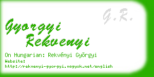 gyorgyi rekvenyi business card